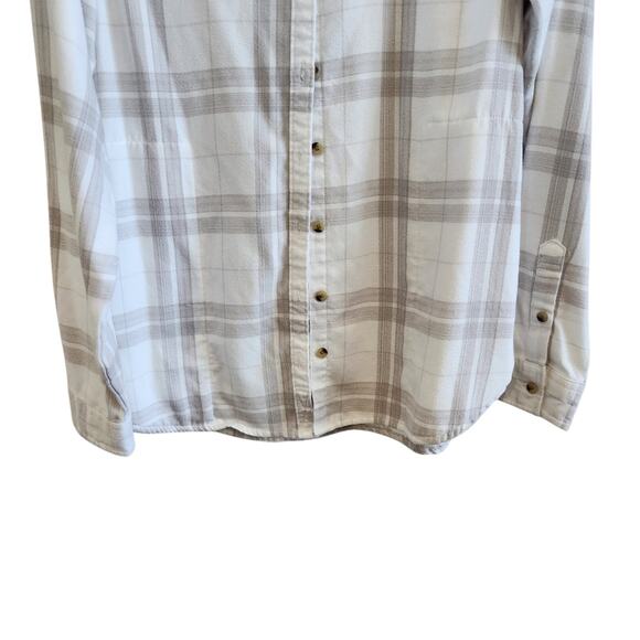 Jachs Girlfriend White and Gray Casual Button Down Shirt Oversized Size Small - Picture 4 of 9